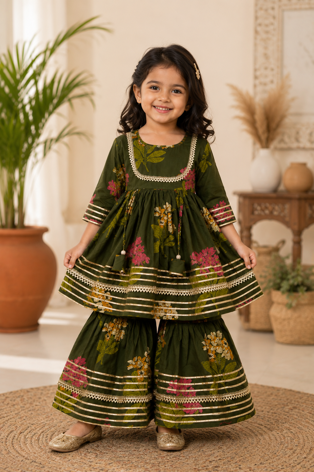 Floral Heritage Sharara Set