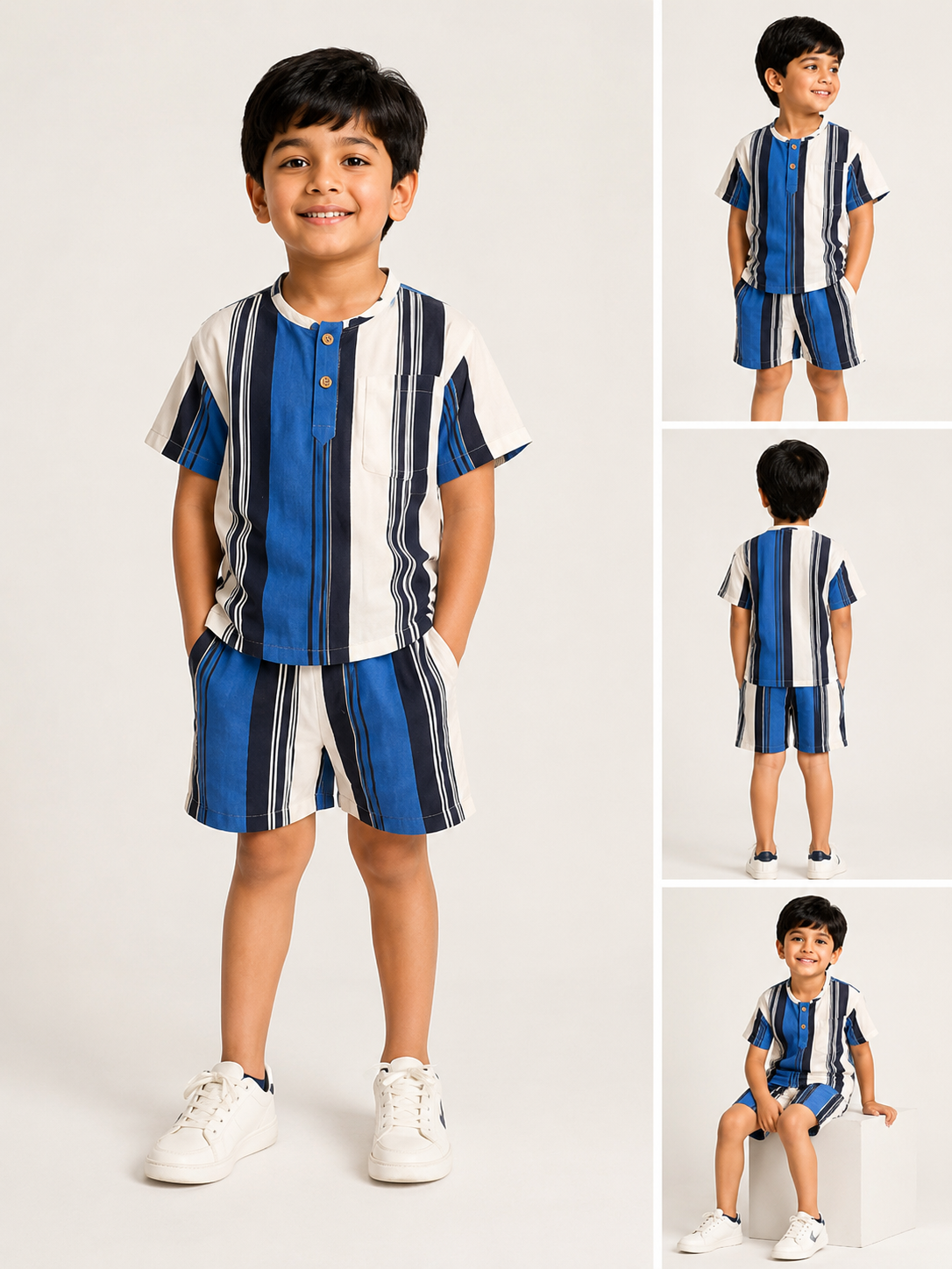 Royal Stripe Co-ord Set