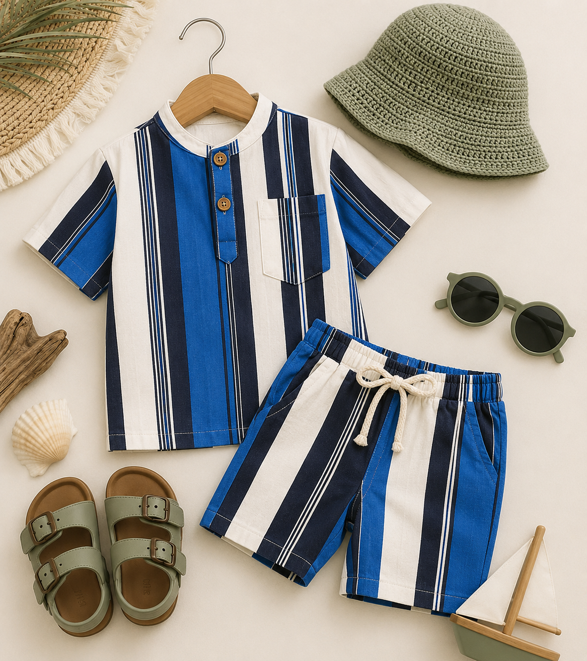 Royal Stripe Co-ord Set