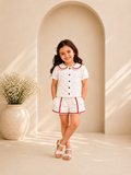 Dainty Red Trim Co-ord