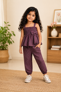 Berry Plaid Breezy Co-ord set