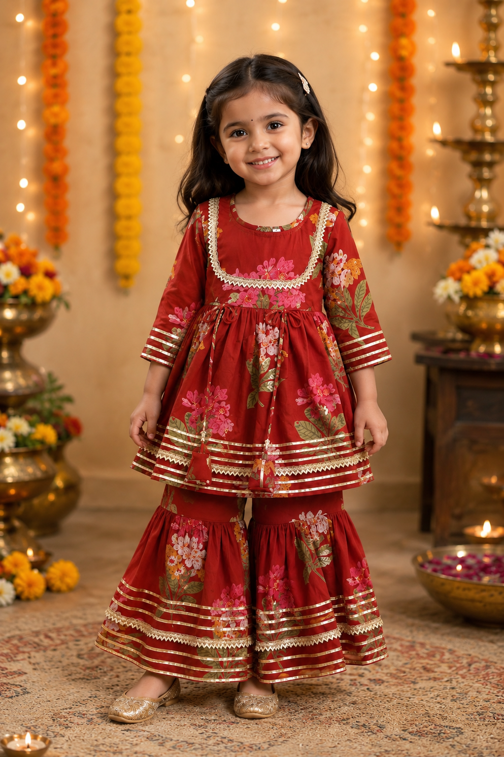 Floral Heritage Sharara Set